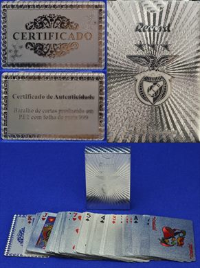 Baralho de cartas Record prata SLB