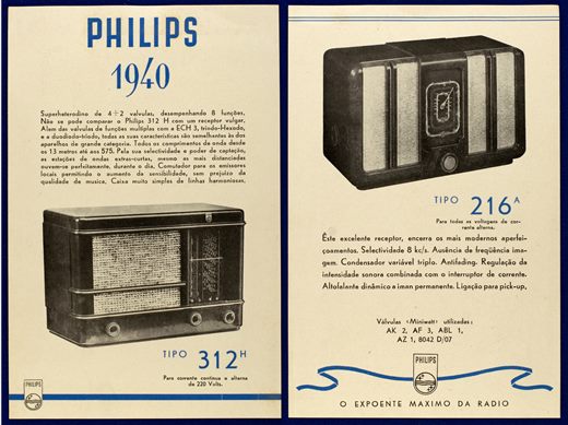 Philips 1940 - Tipo 312H e 216A