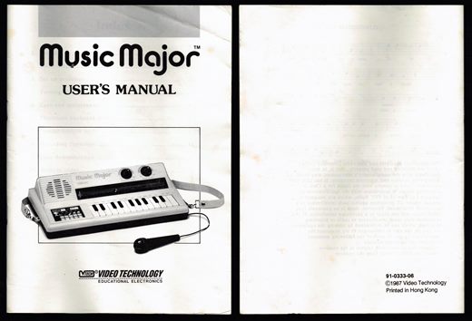 V-Tech Music Major manual 91-0333-06