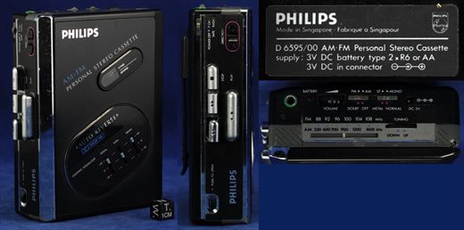 Philips D 6595-00 AM-FM Personal Stereo Cassette
