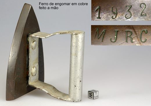 Ferro de engomar em cobre feito a mao - MJRC 1932 2