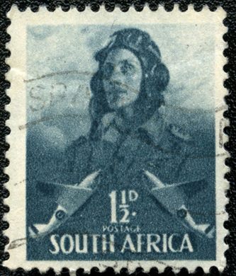 Africa do Sul - 1942 - Aviador e Avioes Esforco de Guerra - 1.5D (Ingles)