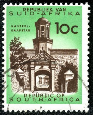 Africa do Sul - 1961 - Castelo da Cidade do Cabo - 10C (Bilingue)