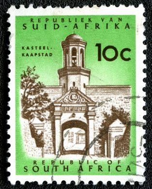 Africa do Sul - 1961 - Castelo da Cidade do Cabo - 10C (Bilingue)