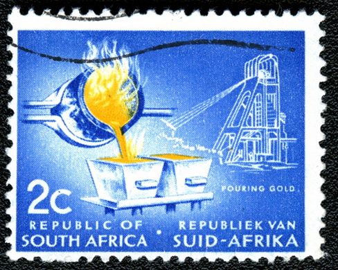 Africa do Sul - 1961 - Fundicao de Ouro - 2C (Bilingue)