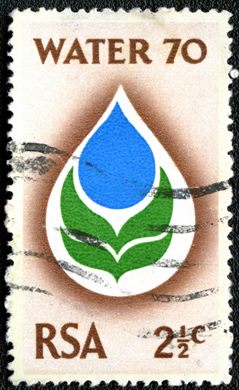 Africa do Sul - 1970 - Campanha Agua 70 - 2.5C
