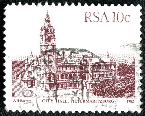 Africa do Sul - 1982 - City Hall Pietermaritzburg - 10C