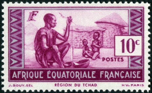 Africa Equatorial Francesa (Colonia) - 1940 - Regiao do Tchad - 10C