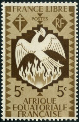 Africa Equatorial Francesa (Colonia) - 1941 - France Libre Fenix - 5C