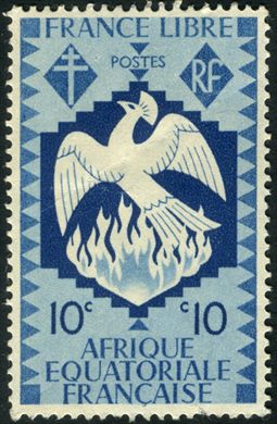 Africa Equatorial Francesa (Colonia) - 1941 - France Libre Fenix - 10C