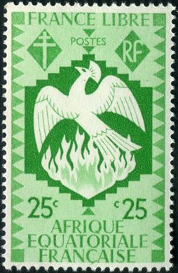 Africa Equatorial Francesa (Colonia) - 1941 - France Libre Fenix - 25C