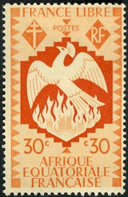 Africa Equatorial Francesa (Colonia) - 1941 - France Libre Fenix - 30C