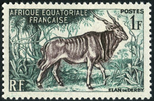 Africa Equatorial Francesa (Colonia) - 1947 - Elande de Derby - 1F