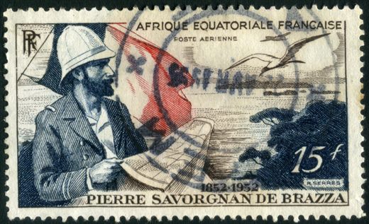 Africa Equatorial Francesa (Colonia) - 1951 - Pierre Savorgnan de Brazza - Correio Aereo - 15F