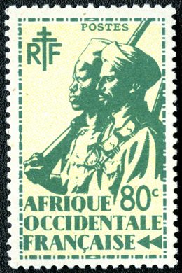 Africa Ocidental Francesa (Colonia) - 1945 - Atiradores Senegaleses - 80C