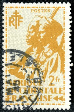 Africa Ocidental Francesa (Colonia) - 1945 - Atiradores Senegaleses - 2F