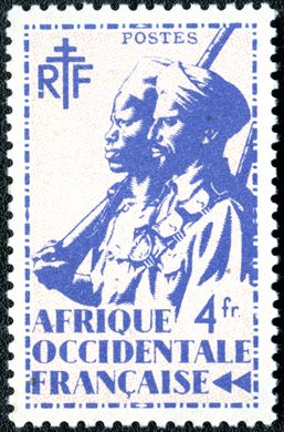 Africa Ocidental Francesa (Colonia) - 1945 - Atiradores Senegaleses - 4F
