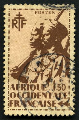 Africa Ocidental Francesa (Colonia) - 1945 - Atiradores Senegaleses - 1F50