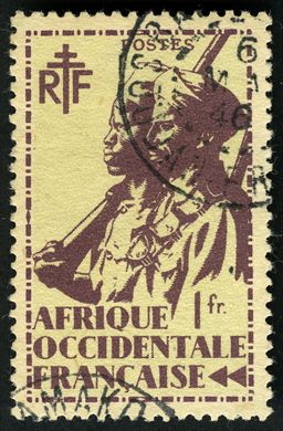 Africa Ocidental Francesa (Colonia) - 1945 - Atiradores Senegaleses - 1F