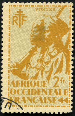 Africa Ocidental Francesa (Colonia) - 1945 - Atiradores Senegaleses - 2F