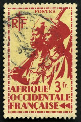 Africa Ocidental Francesa (Colonia) - 1945 - Atiradores Senegaleses - 3F