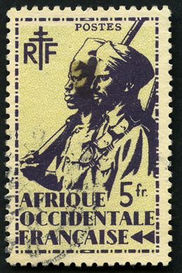 Africa Ocidental Francesa (Colonia) - 1945 - Atiradores Senegaleses - 5F