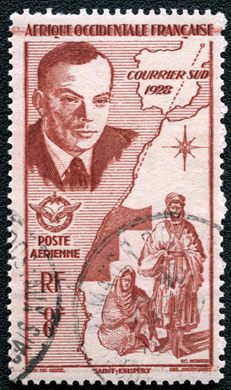 Africa Ocidental Francesa (Colonia) - 1947 - Saint Exupery Courrier Sud - 8F