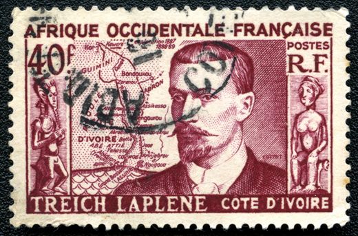 Africa Ocidental Francesa (Colonia) - 1947 - Marcel Treich Laplene Costa do Marfim - 40F