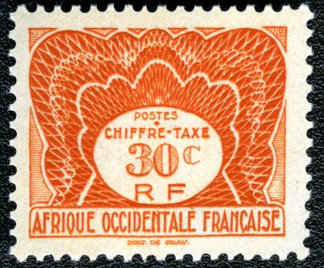 Africa Ocidental Francesa (Colonia) - 1947 - Chiffre Taxe - 30C