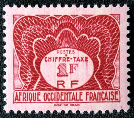 Africa Ocidental Francesa (Colonia) - 1947 - Chiffre Taxe - 1F