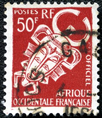 Africa Ocidental Francesa (Colonia) - 1958 - Mascara Ritual Oficial - 50F