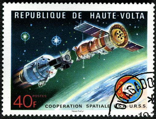 Alto Volta - 1975 - Cooperacao Espacial Apollo Soyuz - 40F