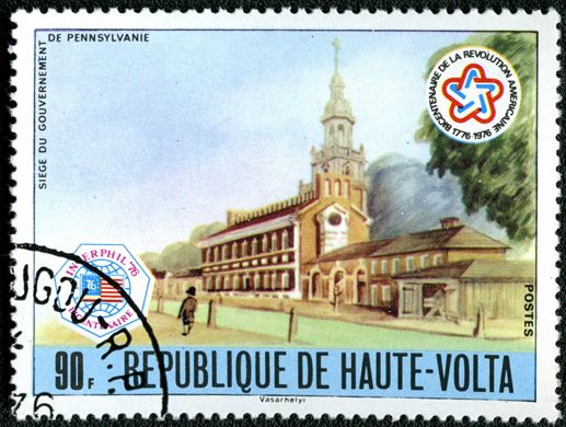 Alto Volta - 1976 - Bicentenario Revolucao Americana - 90F
