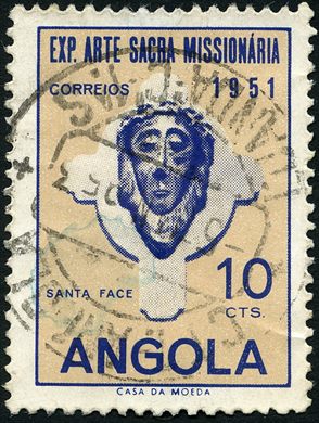 Angola (Colonia Portuguesa) - 1951 - Exposicao Arte Sacra Missionaria - Santa Face - 10C
