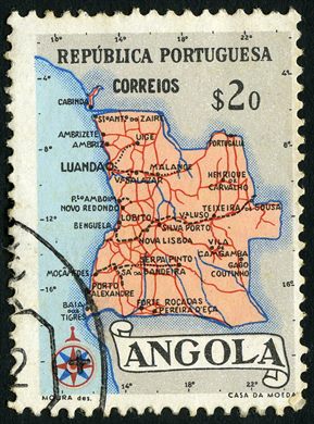 Angola (Colonia Portuguesa) - 1955 - Mapa de Angola - 20C