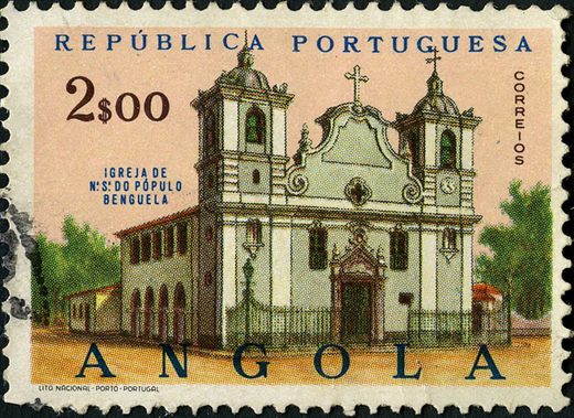 Angola (Colonia Portuguesa) - 1963 - Igrejas de Angola - Igreja NS Populo Benguela - 2Esc