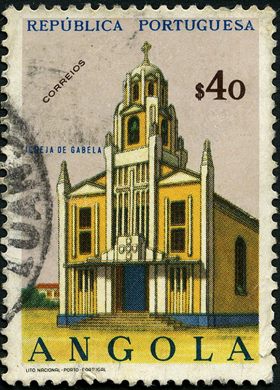 Angola (Colonia Portuguesa) - 1963 - Igrejas de Angola - Igreja de Gabela - 40C