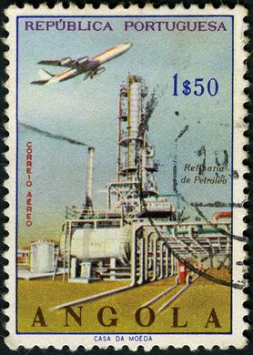 Angola (Colonia Portuguesa) - 1965 - Correio Aereo Barragens - Refinaria de Petroleo - 1Esc50