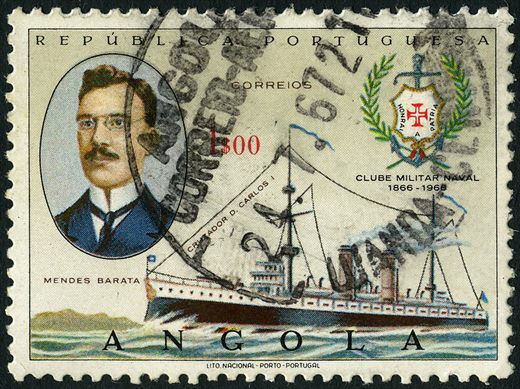 Angola (Colonia Portuguesa) - 1967 - Clube Militar Naval - Mendes Barata Cruzador D Carlos I - 1Esc