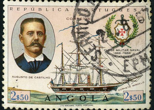 Angola (Colonia Portuguesa) - 1967 - Clube Militar Naval - Augusto de Castilho Corveta Mindelo - 2Esc50