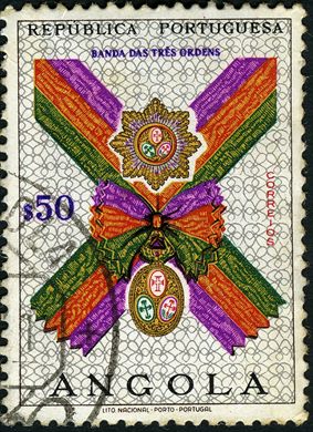 Angola (Colonia Portuguesa) - 1967 - Ordens Honorificas Portuguesas - Banda das Tres Ordens - 50C