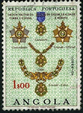 Angola (Colonia Portuguesa) - 1967 - Ordens Honorificas Portuguesas - Ordem Militar Torre e Espada - 1Esc