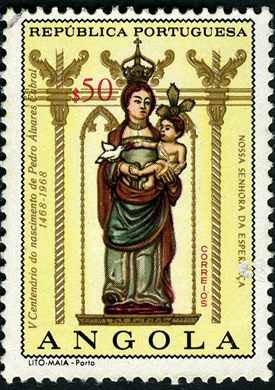 Angola (Colonia Portuguesa) - 1968 - V Centenario Nascimento Pedro Alvares Cabral - NS Esperanca - 50C