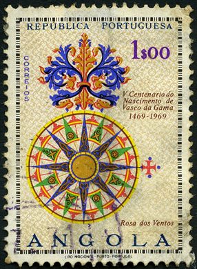 Angola (Colonia Portuguesa) - 1969 - V Centenario Nascimento Vasco da Gama - Rosa dos Ventos - 1Esc