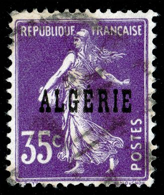 Argelia (Colonia Francesa) - 1924 - Semeuse Sobrecarga - 35C