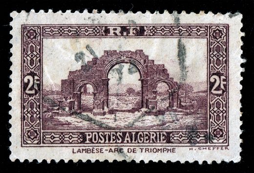 Argelia (Colonia Francesa) - 1936 - Lambese Arco de Triunfo - 2F