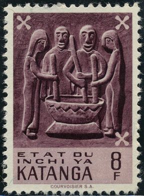 Catanga (Secessao) - 1961 - Arte Indigena Figuras ao Pilao - 8F