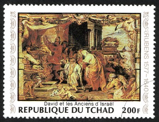 Chade - 1972 - Pintura Rubens David e os Ancioes de Israel - 200F