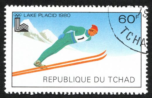 Chade - 1980 - Jogos Olimpicos Inverno Lake Placid Ski Descida - 60F