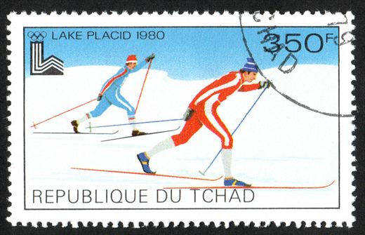 Chade - 1980 - Jogos Olimpicos Inverno Lake Placid Ski Fundo - 350F